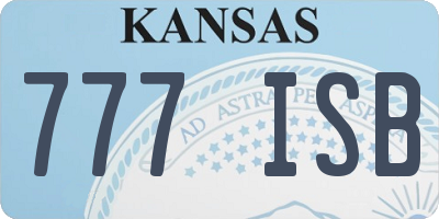 KS license plate 777ISB