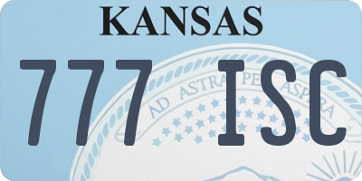 KS license plate 777ISC