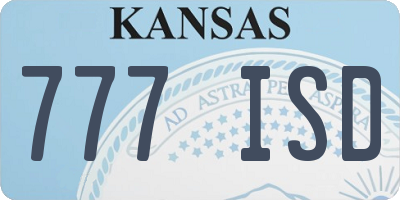 KS license plate 777ISD