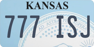 KS license plate 777ISJ