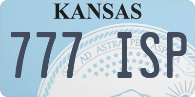 KS license plate 777ISP