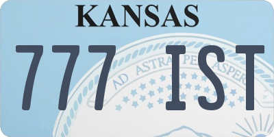 KS license plate 777IST