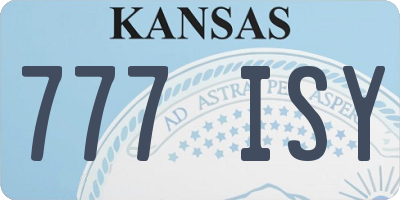 KS license plate 777ISY