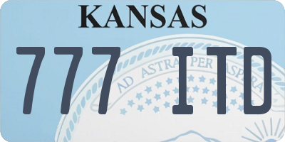 KS license plate 777ITD