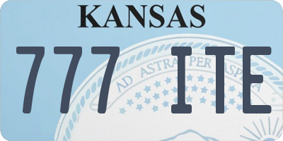 KS license plate 777ITE