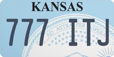 KS license plate 777ITJ