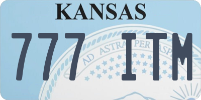 KS license plate 777ITM