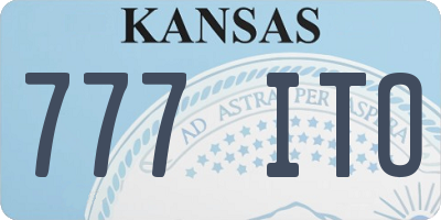 KS license plate 777ITO