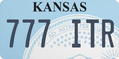 KS license plate 777ITR