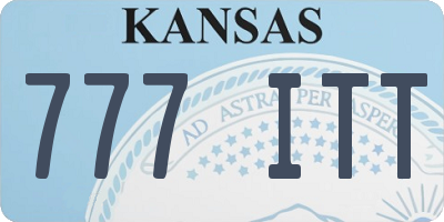 KS license plate 777ITT