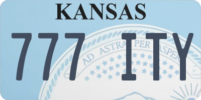 KS license plate 777ITY