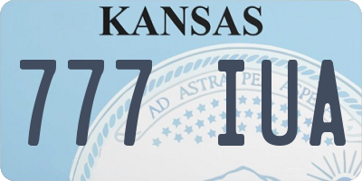 KS license plate 777IUA