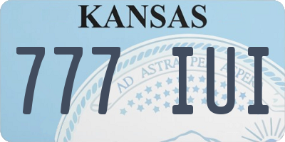 KS license plate 777IUI