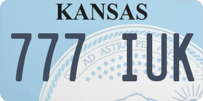 KS license plate 777IUK