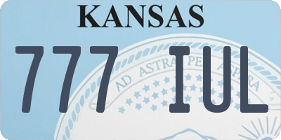 KS license plate 777IUL