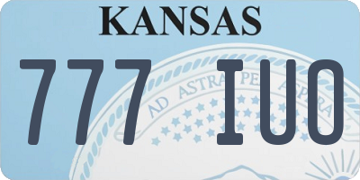 KS license plate 777IUO