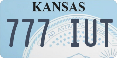 KS license plate 777IUT