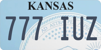 KS license plate 777IUZ