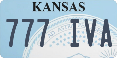 KS license plate 777IVA