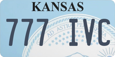 KS license plate 777IVC