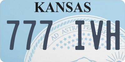 KS license plate 777IVH