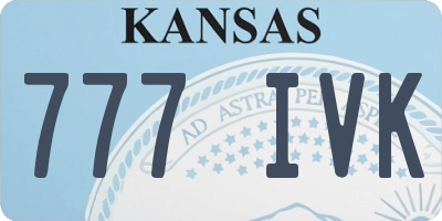 KS license plate 777IVK