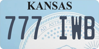 KS license plate 777IWB
