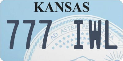 KS license plate 777IWL