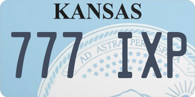 KS license plate 777IXP