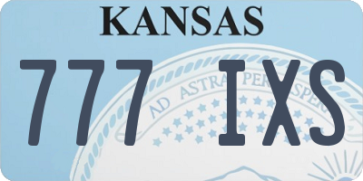 KS license plate 777IXS