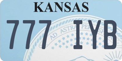 KS license plate 777IYB