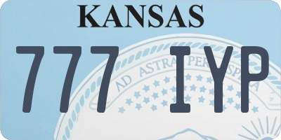 KS license plate 777IYP