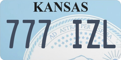 KS license plate 777IZL