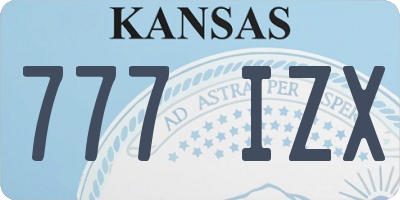 KS license plate 777IZX