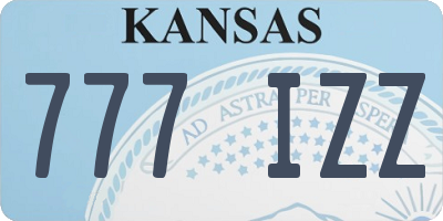 KS license plate 777IZZ