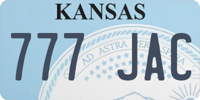 KS license plate 777JAC