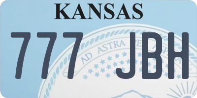 KS license plate 777JBH