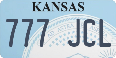 KS license plate 777JCL