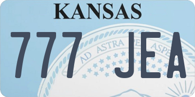 KS license plate 777JEA