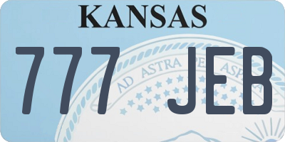 KS license plate 777JEB