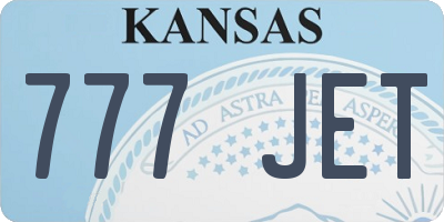 KS license plate 777JET