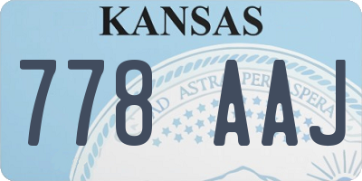 KS license plate 778AAJ