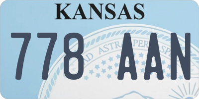 KS license plate 778AAN