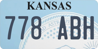 KS license plate 778ABH