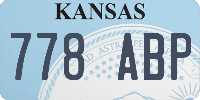 KS license plate 778ABP