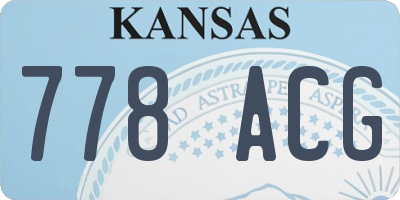 KS license plate 778ACG