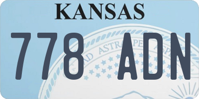 KS license plate 778ADN