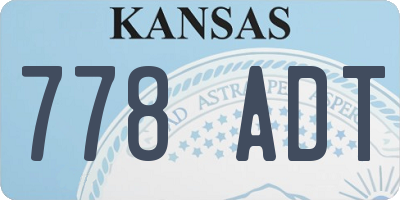 KS license plate 778ADT