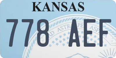 KS license plate 778AEF