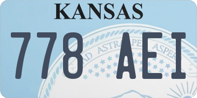 KS license plate 778AEI